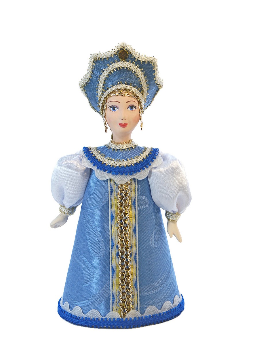 Кукла коллекционная девушка в русском народном костюме.