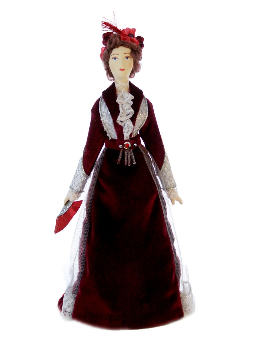 Кукла коллекционная в женском дворянском костюме.