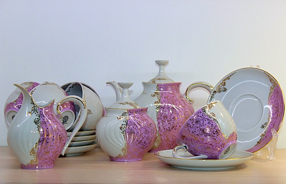 Сервиз чайный маска (форма элегия) розовая