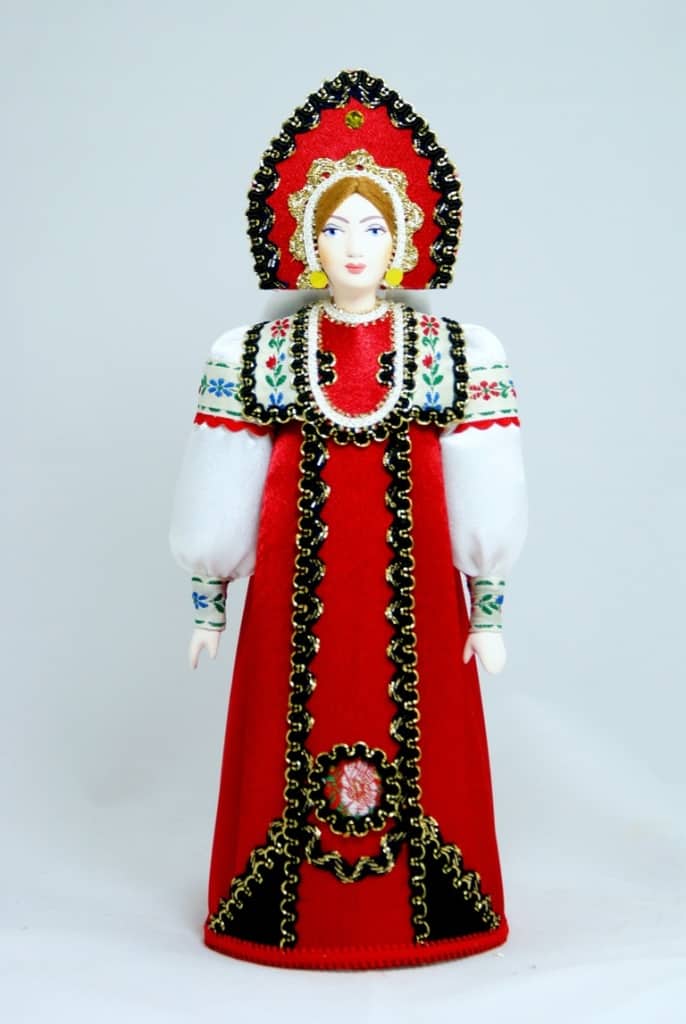 Кукла интерьерная. праздничный девичий народный костюм.