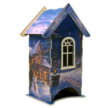 Чайный домик со съёмной крышей с принтом "снеговик"