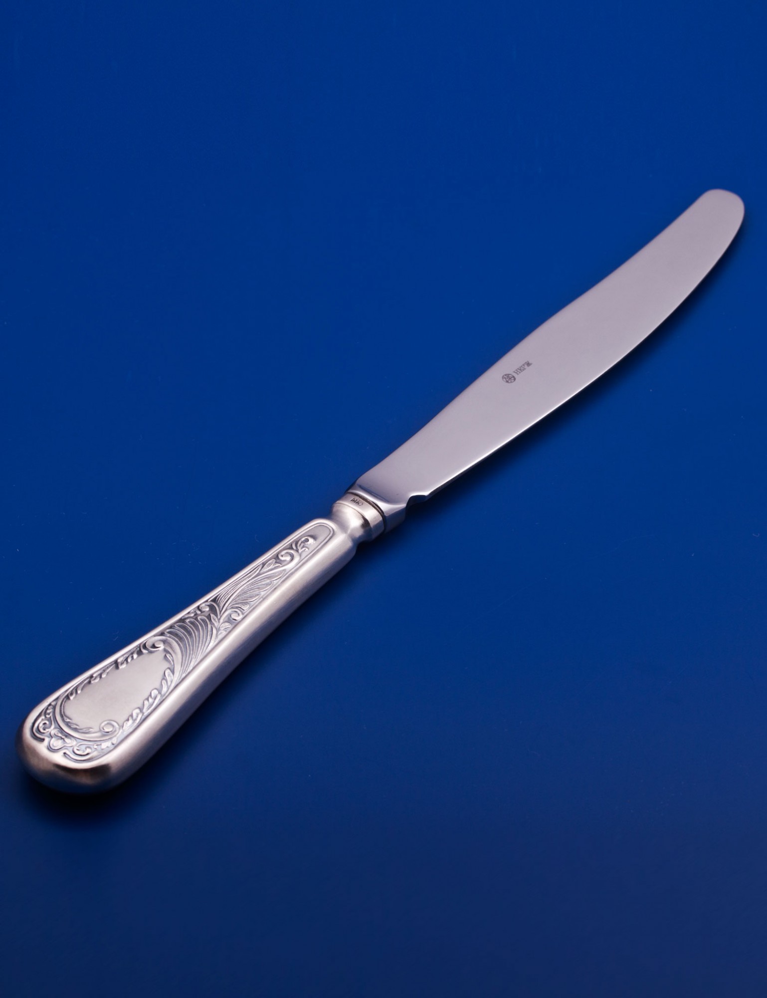 Мельхиоровый столовый нож "глория" с серебряным покрытием