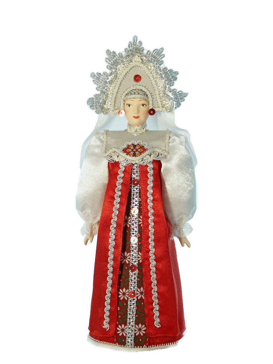 Кукла коллекционная девушка в традиционном русском костюме.