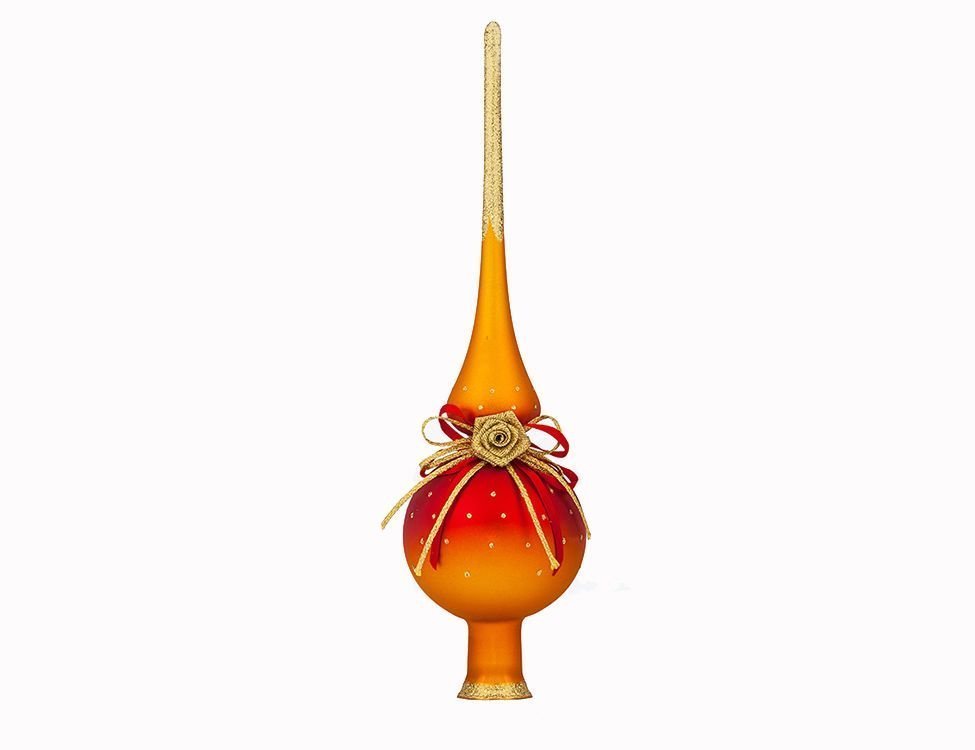 Елочная верхушка декоративная оранжевая (h-275), елочка