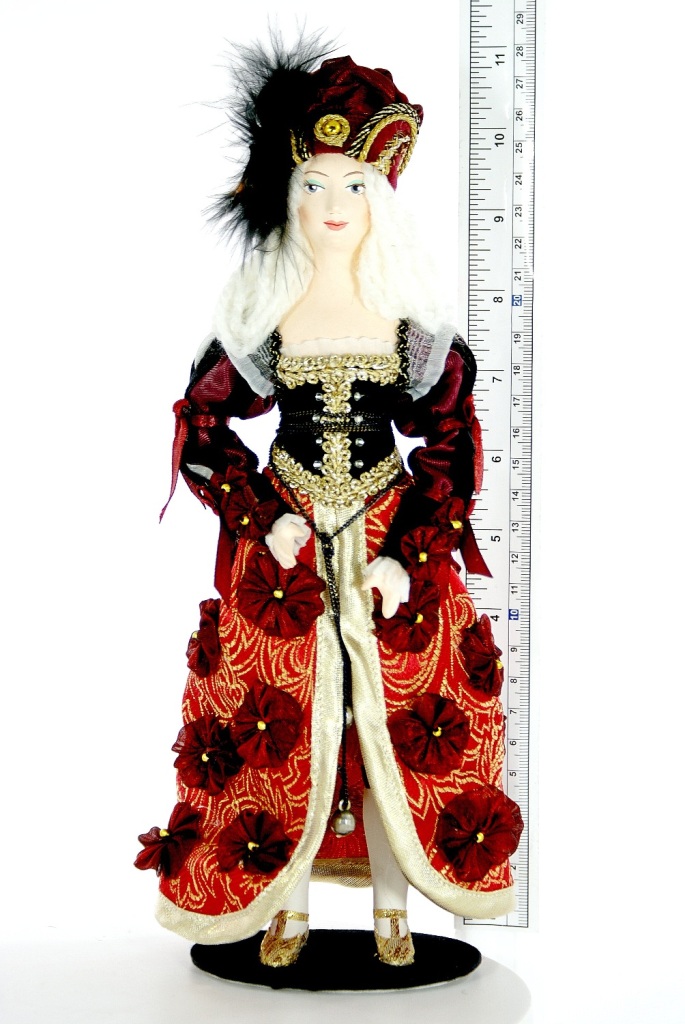 Кукла потешного промысла, интерьерная, в костюме венецианки.